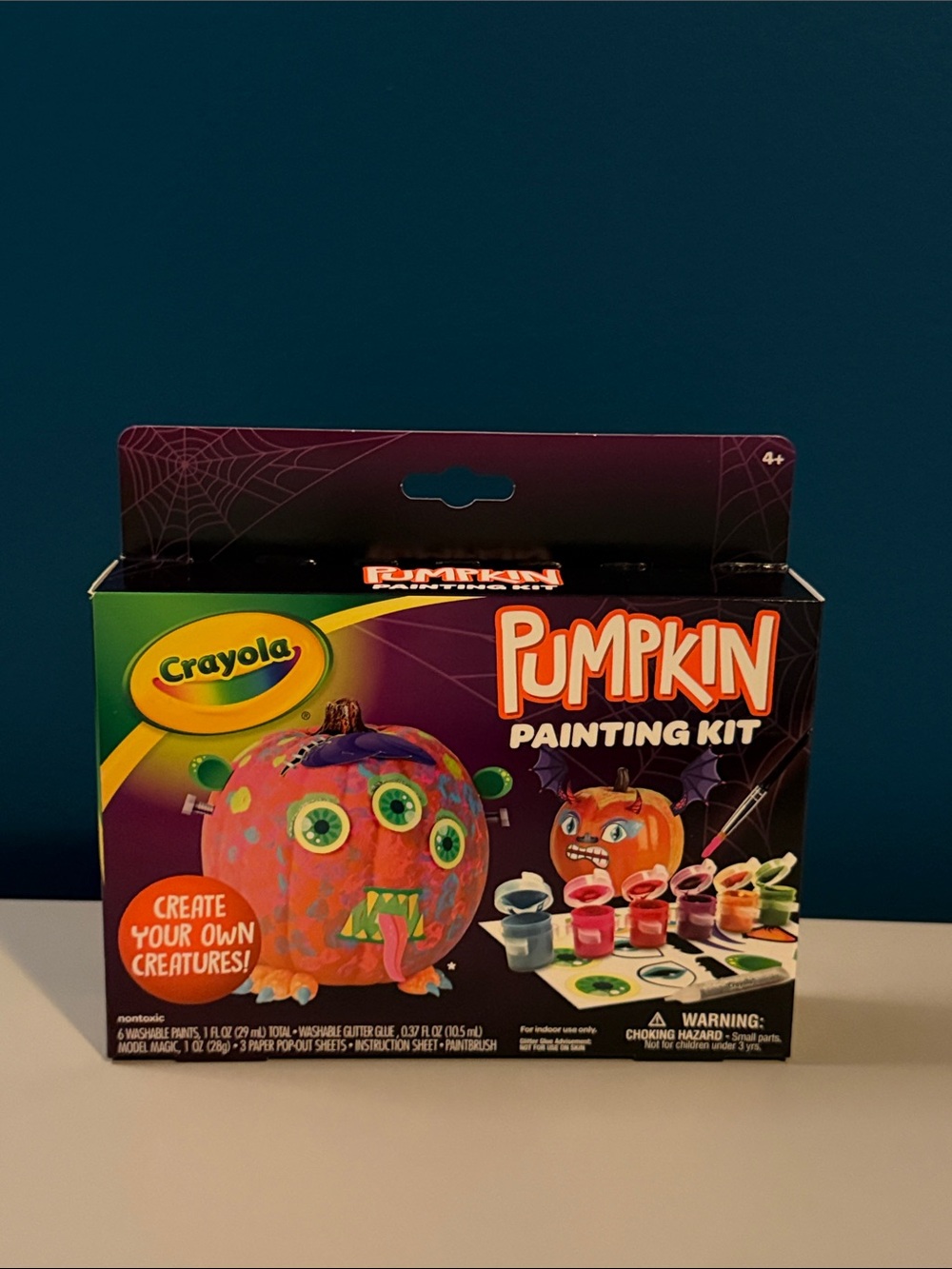 Crayola Halloween Pumpkin Painting Kit - Orange, Green, Purple, Pink, Red, Blue